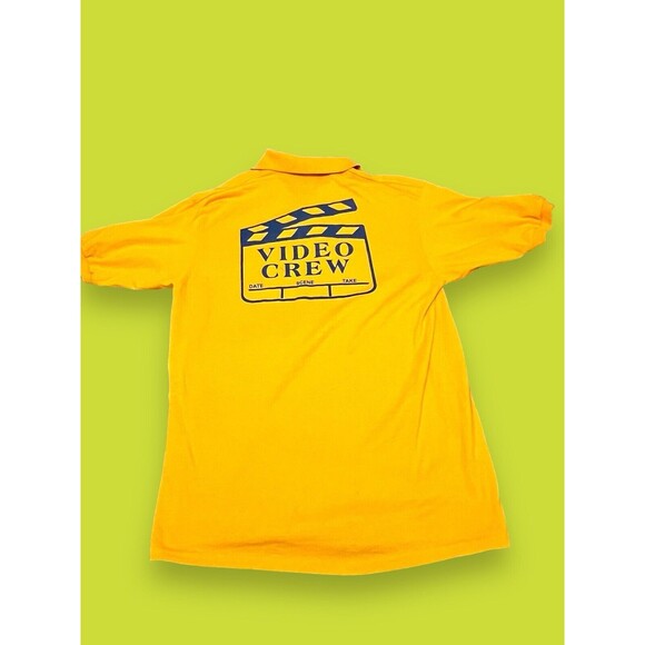 Vintage Rare Carnival Cruise Line Video Crew Employee T-Shirt Large Yellow Polo - Picture 8 of 8
